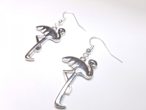 Flamingo Ohrringe silberfarben